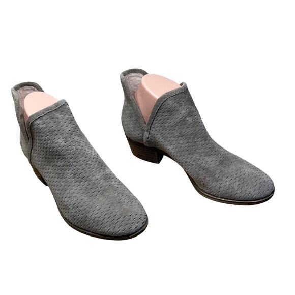 Lucky Brand Baley Boot Grey/Brown SMALL RED STAIN Women's Size 7.5 GUC - Picture 3 of 9